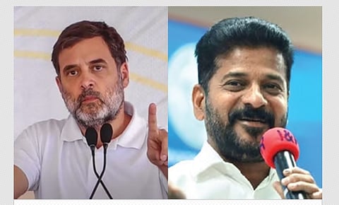 ராகுல் காந்தி- ரேவந்த் ரெட்டி.