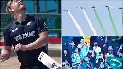 கராச்சி திடல் மேல் பறந்த போர் விமானங்கள்..! பதற்றமடைந்த நியூஸி. வீரர்கள், ரசிகர்கள்!