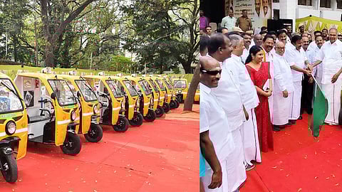 தூய்மைப்பணிக்காக வழங்கப்பட்டுள்ள மின்கல வாகனங்களை கொடியசைத்து தொடங்கி வைத்தாா் அமைச்சா் கே.என்.நேரு