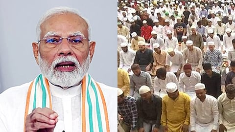 நரேந்திர மோடி / தொழுலையில் ஈடுபாட்டுள்ள இஸ்லாமியர்கள்