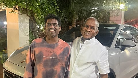 இளையராஜாவுடன் யுவன்! சிம்பொனி இசை அரங்கேற்றத்துக்கு வாழ்த்து