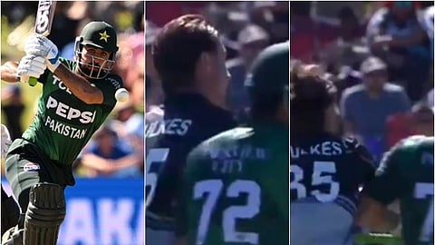 நியூசி. வீரர் மீது மோதிய பாகிஸ்தான் வீரர் குஷ்தில் ஷா..