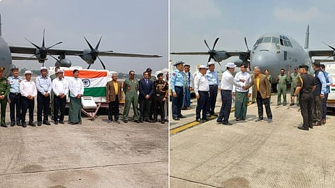 ஆபரேஷன் பிரம்மா: மியான்மர் அதிகாரிகளிடம் நிவாரணப் பொருள்கள் ஒப்படைப்பு!