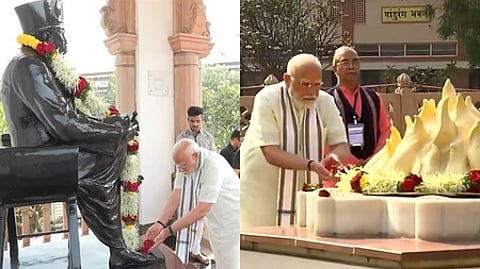 நாக்பூர் ஆர்எஸ்எஸ் அலுவலகத்தில் பிரதமர் மோடி.