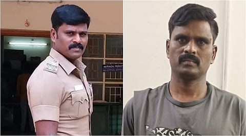 கைது செய்யப்பட்டுள்ள காவல் ஆய்வாளர் ஏ.நெப்போலியன் - ரூ. 1 கோடி பணத்தை இழந்த ஆடிட்டர் ரவிச்சந்திரன்