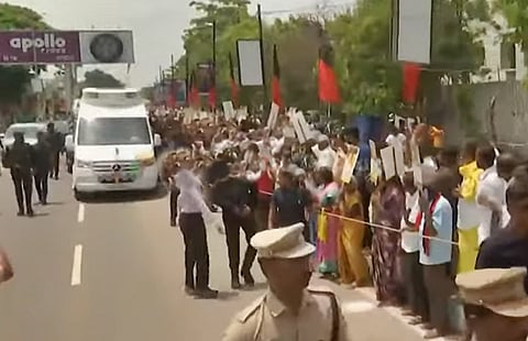 கோவையில் முதல்வர் ஸ்டாலினுக்கு உற்சாக வரவேற்பு!