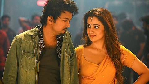 கோட் படத்தில் விஜய், த்ரிஷா.