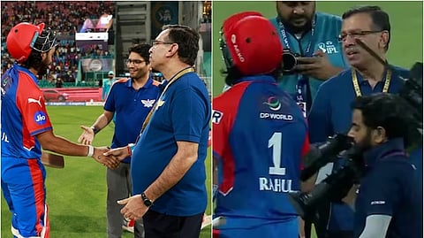 பாராட்டி பேச விரும்பிய சஞ்சீவ் கோயங்காவை கண்டுகொள்ளாமல் சென்ற கே.எல்.ராகுல்.