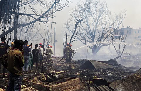 தீ விபத்து நிகழ்ந்த இடம்.