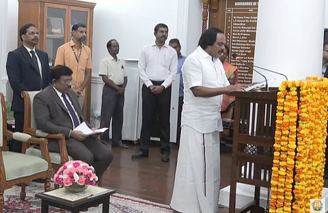 மனோ தங்கராஜ் மீண்டும் அமைச்சராக பொறுப்பேற்பு.