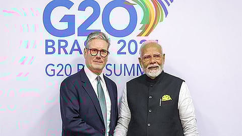 பிரிட்டன் பிரதமர் ஸ்டார்மருடன் மோடி