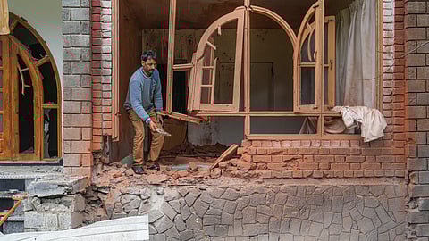 பாரமுல்லாவில் பாதிக்கப்பட்ட குடியிருப்புப் பகுதி