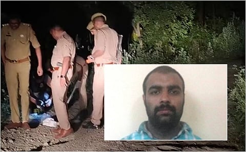 உள்படம்: என்கவுன்டர் செய்யப்பட்ட நவீன் குமார்