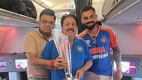 ஜெய் ஷா, விராட் கோலியுடன் ராஜீவ் சுக்லா (நடுவில்..)