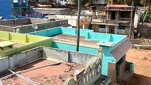 அல்லேரி மலைக் கிராமத்திலுள்ள வீடுகள்.