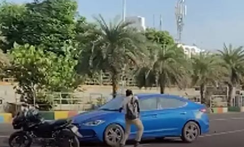 rash car driving in chennai marina