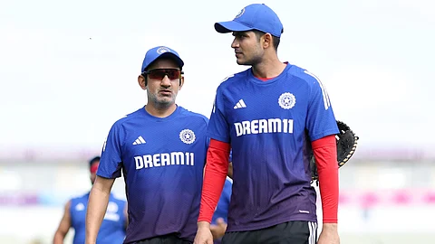 Captain Shubman gill with head coach Gautam gambhir