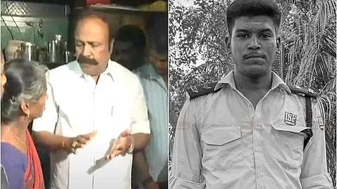 இளைஞரின் குடும்பத்தினரைச் சந்தித்த அமைச்சர் பெரியகருப்பன் | பலியான இளைஞர் அஜித் குமார்.