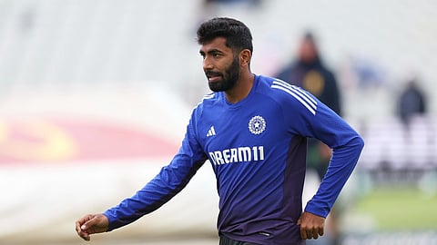 India's Jasprit Bumrah trains before the start of play on day five of the second cricket test match between England and India at Edgbaston
