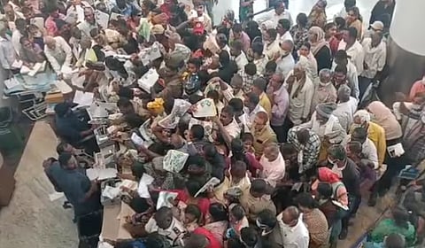 Long queues at Mysuru hospital as people panic over rise in heart attack cases