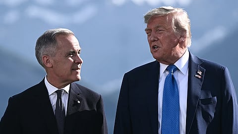 US President Trump with Canadian Prime Minister Mark Carney.