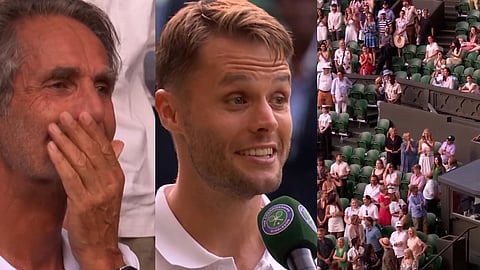 Sem Verbeek orchestrated the Centre Court crowd to sing Happy Birthday to his father, Frank