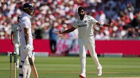 jasprit bumrah celebrates after taking wicket