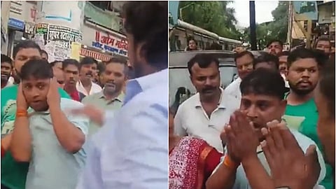 ஆட்டோ ஓட்டுநரைத் தாக்கும் சிவசேனை நிர்வாகிகள்