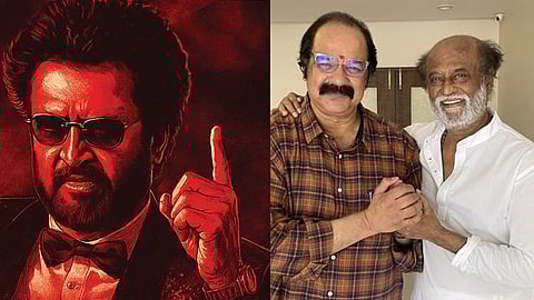 Baasha poster, director Suresh Krishna with Rajinikanth.