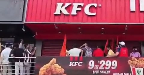 Hindu Outfit Shuts Down KFC in uttar pradesh