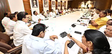 DMK MPs meeting with mk stalin
