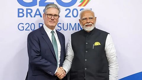 Prime Minister Modi with UK Prime Minister Keir Starmer.