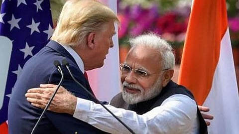 Trump with modi