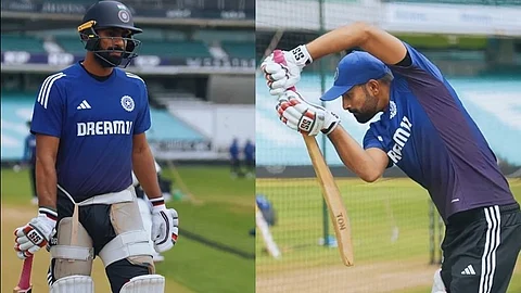 Tamil Nadu player Jagadeesan in training...