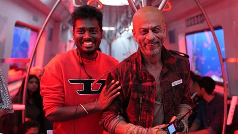 Atlee and Shah Rukh Khan on the set of Jawan.
