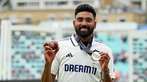 Player of the match India's Mohammed Siraj after India won the match against England