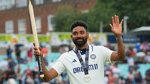Player of the match India's Mohammed Siraj after India won the match against England
