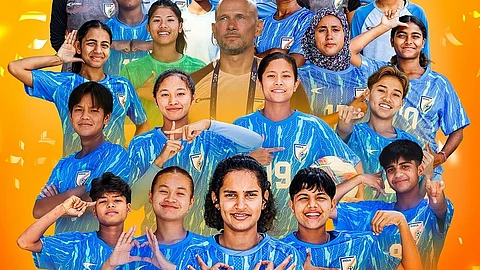 womens indian football team...