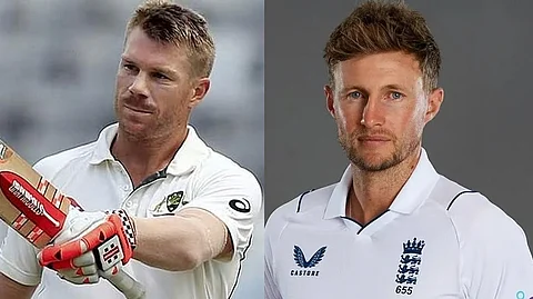 David Warner, Joe Root.