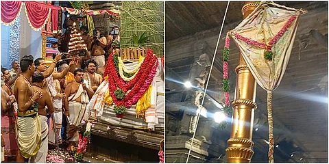 திருச்செந்தூா் அருள்மிகு சுப்பிரமணிய சுவாமி திருக்கோயிலில் ஆவணித் திருவிழா வியாழக்கிழமை கொடியேற்றத்துடன் தொடங்கியது.