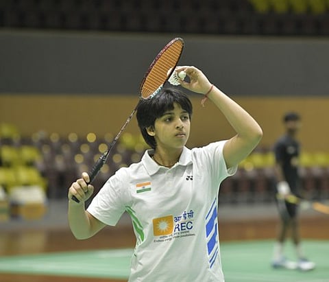 குவஹாட்டியில் நடைபெறவுள்ள உலக ஜூனியா் பாட்மின்டன் சாம்பியன்ஷிப் போட்டிக்காக தீவிர பயிற்சியில் ஈடுபட்ட உலகின் நம்பா் 1 வீராங்கனை தன்வி சா்மா.