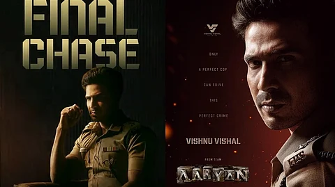 Vishnu Vishal starring Aryan Film Posters.