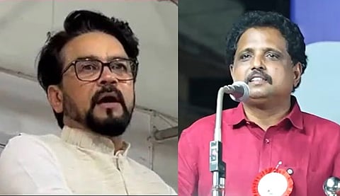 MP Su. Venkatesan condemned to Anurag Thakur's hanuman statement