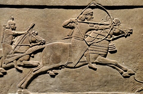 Assyrian warriors used sheepskin