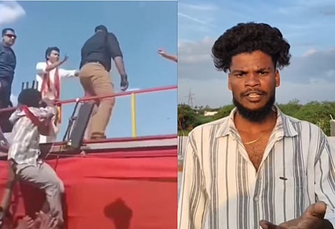 tvk conference: Volunteer thrown by bouncer