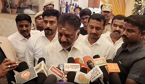 விஜய் அரசியல் ரீதியாக பேச வேண்டும் : முன்னாள் முதல்வர் ஓபிஎஸ் கருத்து