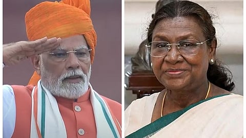 பிரதமர் நரேந்திர மோடி - குடியரசுத் தலைவர் திரௌபதி முர்மு