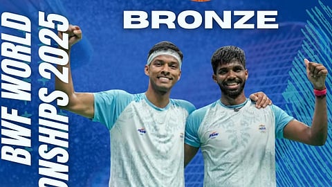 Satwik-Chirag pair signs off with bronze at World Championships