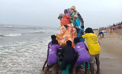 Ganesh Idol Immersions Begin In Chennai