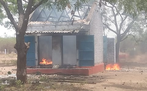 Fire accident at a cracker factory near Sattur